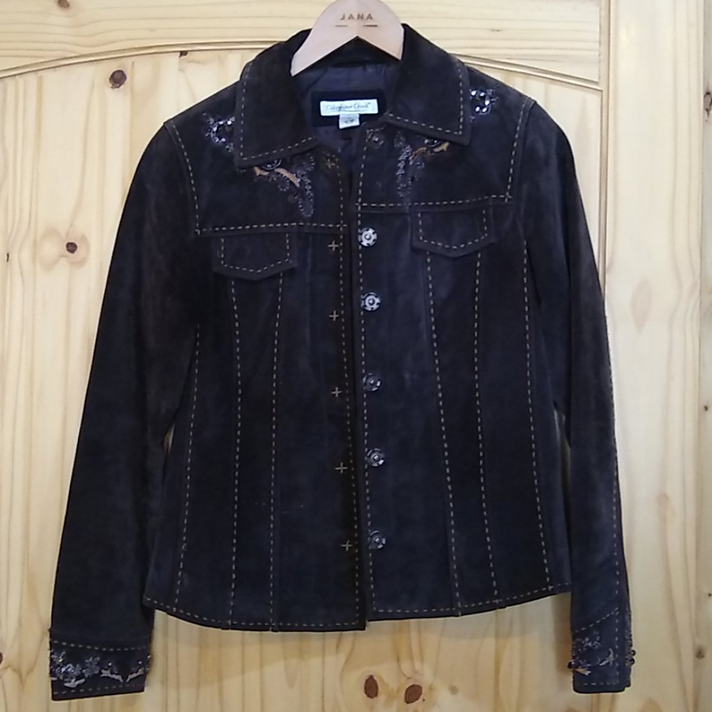 Coldwater Creek suede leather jacket.